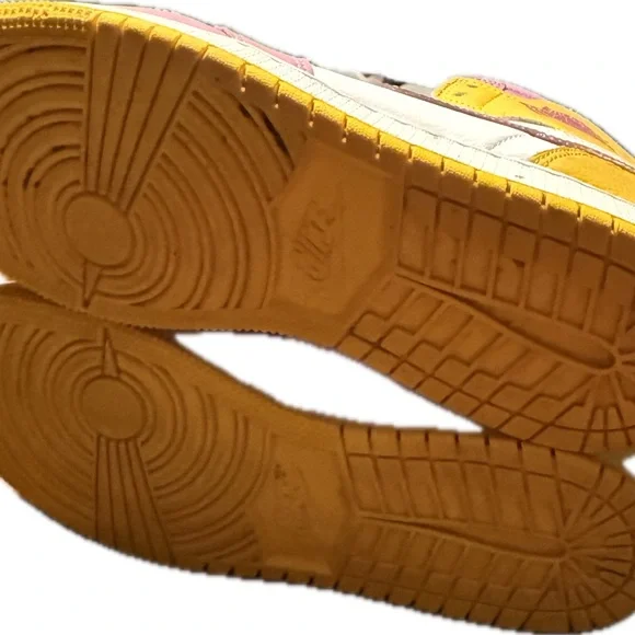 Jordan Nike Kids' Pink and Yellow Sneakers - Picture 5 of 5